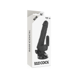 Basecock - Realistic Vibrator Remote Control Black 18.5 Cm - O