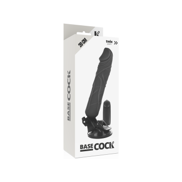 Basecock - Vibrateur Réaliste Télécommande Noir 20 Cm - O - 4 Cm |