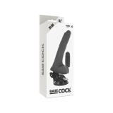 Basecock - Vibrateur Réaliste Noir Télécommande Avec Testicules 20