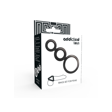 ADDICTED TOYS - RINGSET FÜR PENIS - GERUCHERT - Cockringe ohne Vibrat…