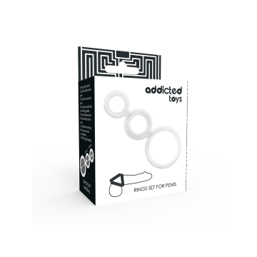 ADDICTED TOYS - ENSEMBLE DANNEAU POUR PÉNIS TRANSPARENT - Cockrings s…
