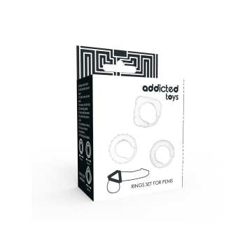 ADDICTED TOYS - C-RING SET CLEAR - Cockrings without vibration