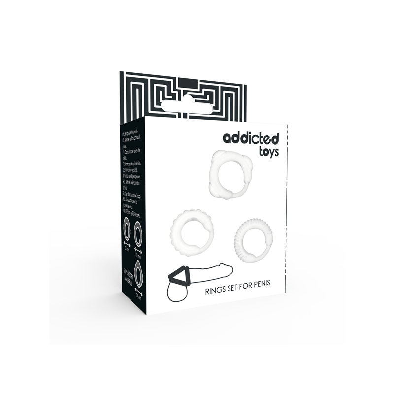 ADDICTED TOYS - ENSEMBLE DANNEAU EN C CLAIR - Cockrings sans vibration
