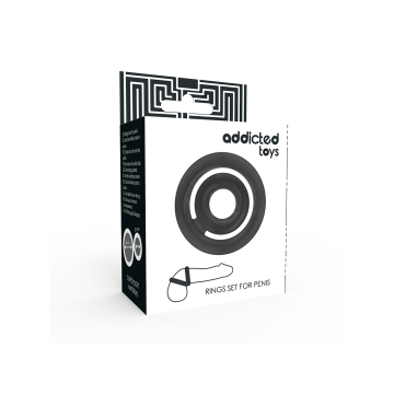 ADDICTED TOYS - POTENZ-C-RING PENIS SCHWARZ - Cockringe ohne Vibration