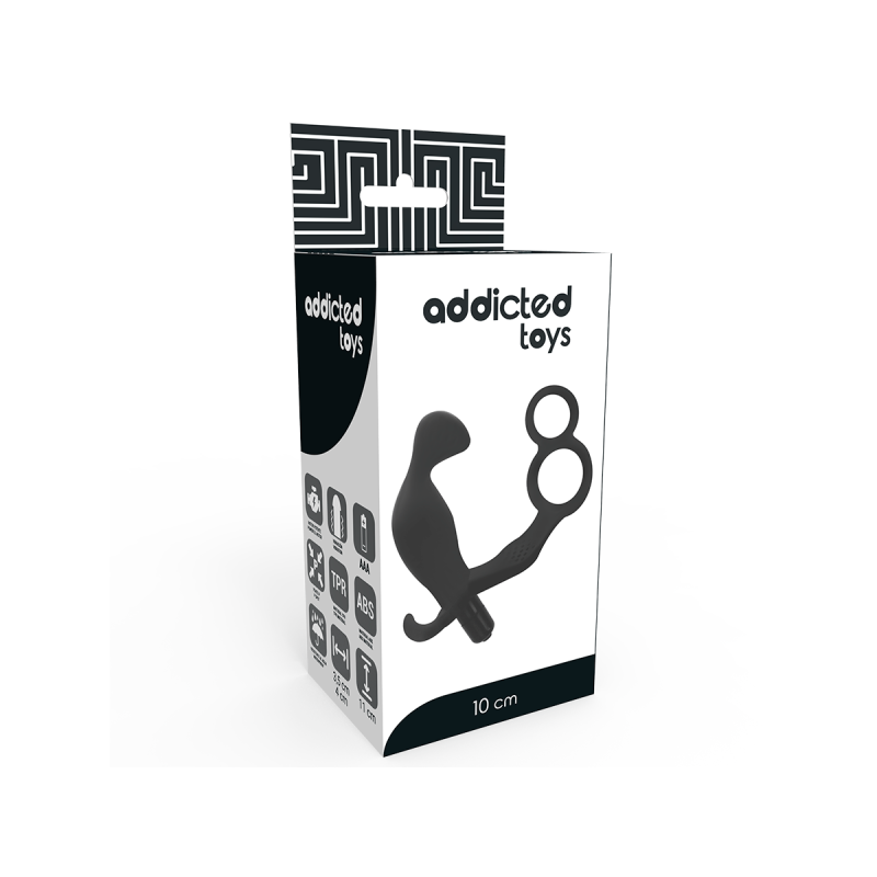Addicted Toys - Plug Anal Avec Double Anneau Pénis Et Testicules