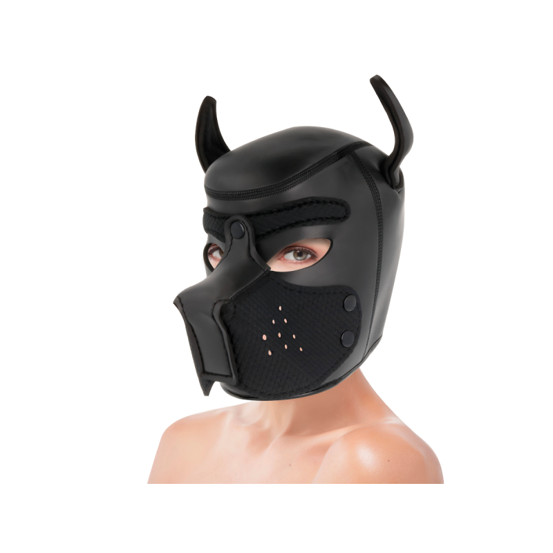 Darkness - Máscara Perro De Neopreno Con Hocico Extraíble L |