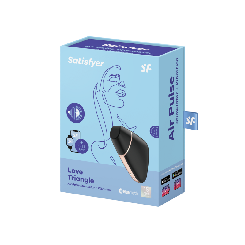 Satisfyer - Love Triangle Estimulador Y Vibrador Negro | Vybes.it