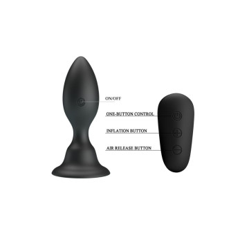 Mr Play - Plug Anal Con Vibración Negro Control Remoto | Vybes.it