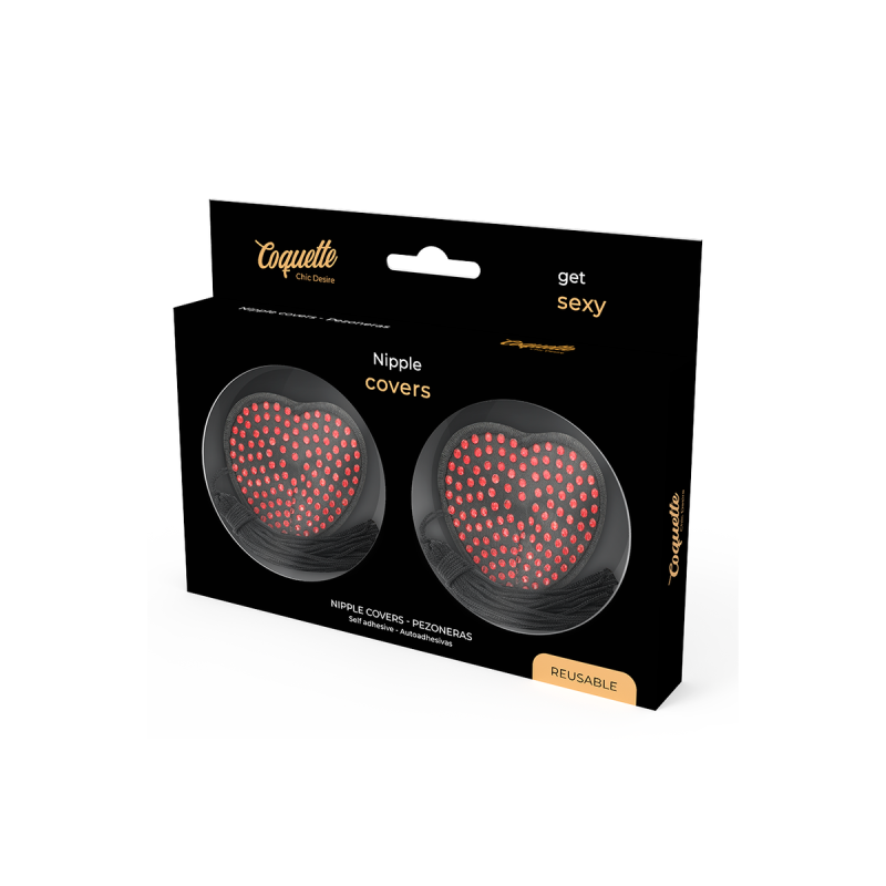 Coquette Chic Desire - Cubre Pezones Rojo / Negro | Vybes.it