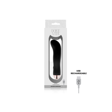 Dolce Vita - Vibratore Ricaricabile Due Nero 7 Velocità | Vybes.it