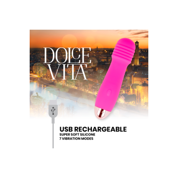Dolce Vita - Vibrador Recargable Three Rosa 7 Velocidades | Vybes.it