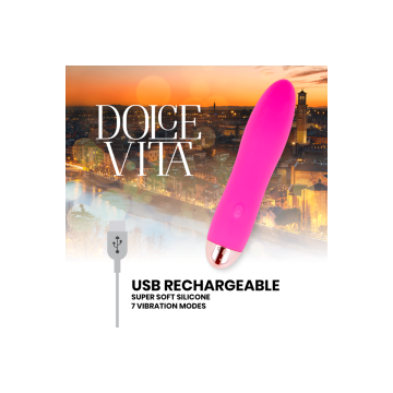 Dolce Vita - Vibrador Recargable Four Rosa 7 Velocidades | Vybes.it