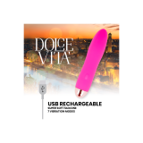 Dolce Vita - Vibratore Ricaricabile Quattro Rosa 7 Velocità |