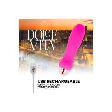Dolce Vita - Vibrador Recargable Five Rosa 7 Velocidades | Vybes.it