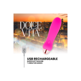 Dolce Vita - Vibratore Ricaricabile Cinque Rosa 7 Velocità |