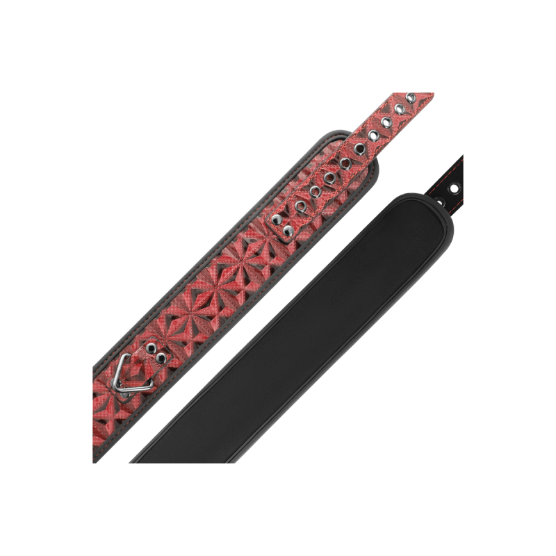Begme - Collier En Cuir Végan Premium Édition Rouge Avec Doublure
