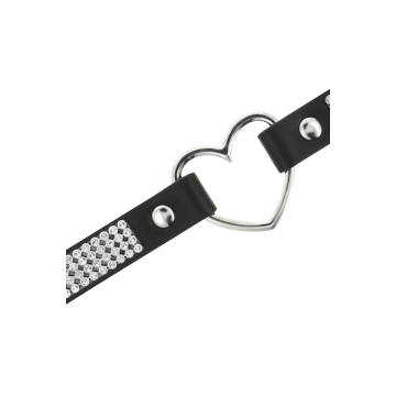 Coquette Chic Desire - Choker Cuero Vegano Corazon | Vybes.it