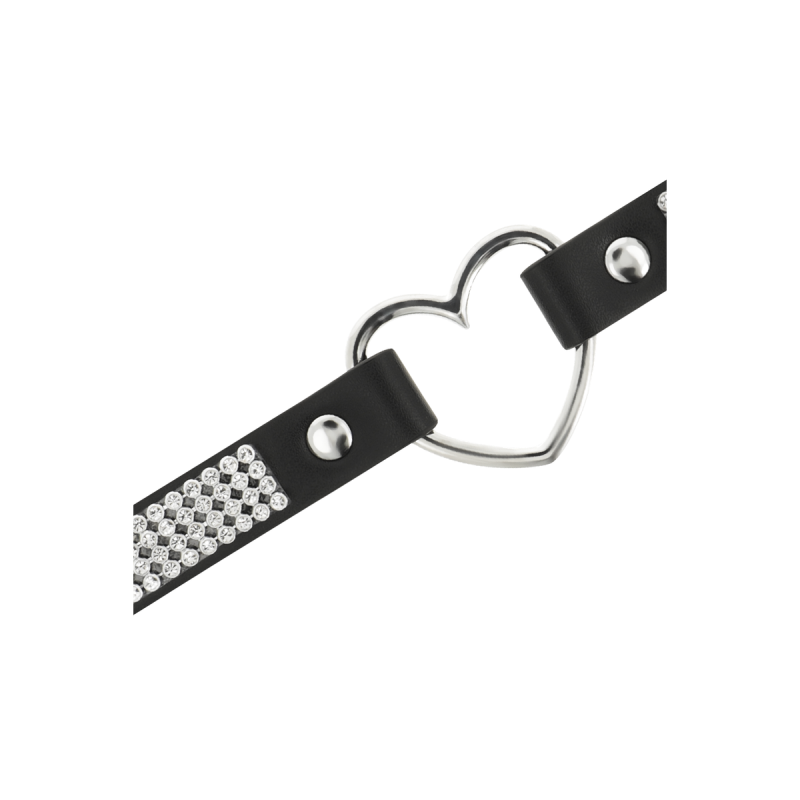 Coquette Chic Desire - Choker Cuero Vegano Corazon | Vybes.it