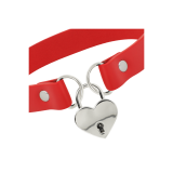 Coquette Chic Desire - Collar Cuero Vegano Rojo Accesorio Corazón