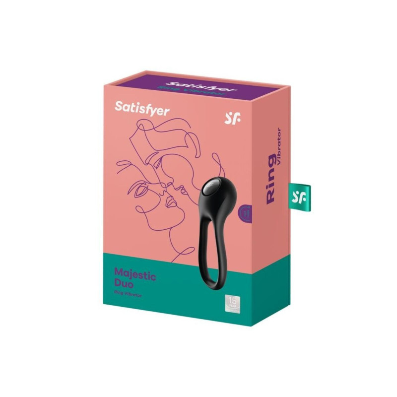 Satisfyer - Majestic Duo Anillo Vibrador Negro | Vybes.it