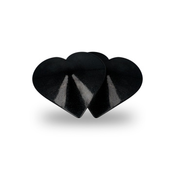 Coquette Chic Desire - Cubre Pezones Metal Corazones Negros |