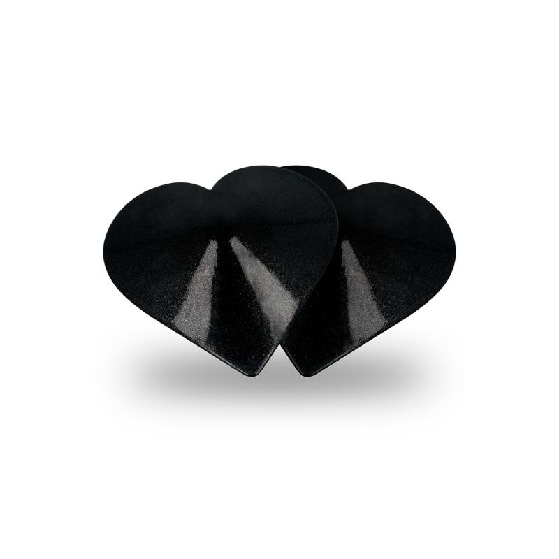 Coquette Chic Desire - Cubre Pezones Metal Corazones Negros |