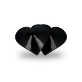 Coquette Chic Desire - Cubre Pezones Metal Corazones Negros |