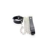 Ohmama Fetish - Collier Pénis Et Bracelet En Cuir Avec Chaîne