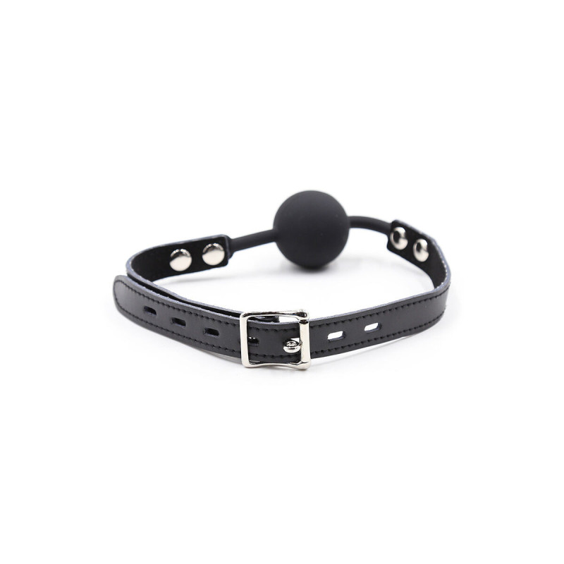 Ohmama Fetish - Silikon - Ballgag Mit Ledergürtel (Vorhängeschloss