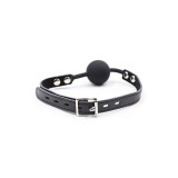 Ohmama Fetish - Silikon - Ballgag Mit Ledergürtel (Vorhängeschloss