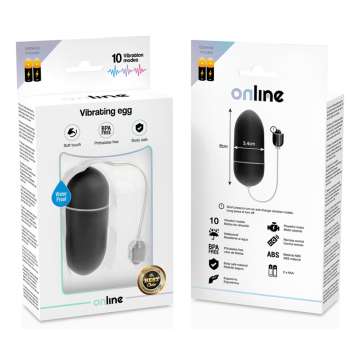 ONLINE - HUEVO VIBRADOR WATERPROOF NEGRO
