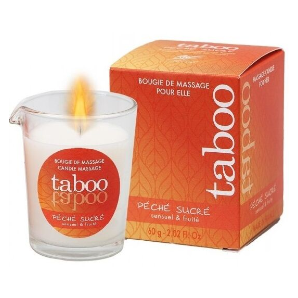 RUF - TABOO CANDELA DA MASSAGGIO PER LEI PECHE SUCRE PROFUMO NETTARINA