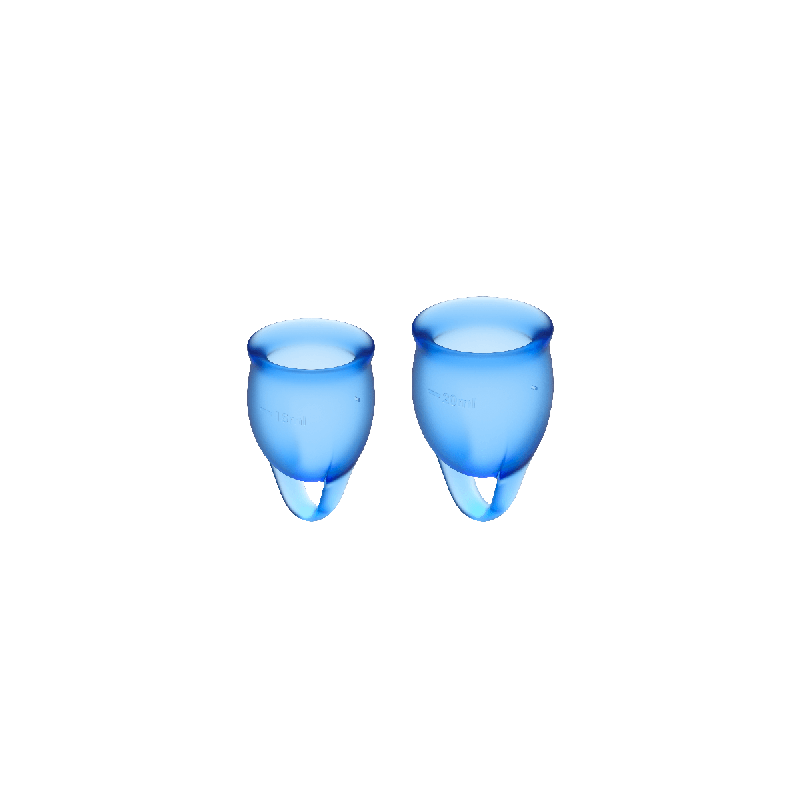SATISFYER - FEEL CONFIDENT MENSTRUAL CUP DUNKELBLAU 15 + 20 ML - SATI…
