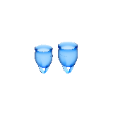 SATISFYER - FEEL CONFIDENT MENSTRUAL CUP DUNKELBLAU 15 + 20 ML - SATI…