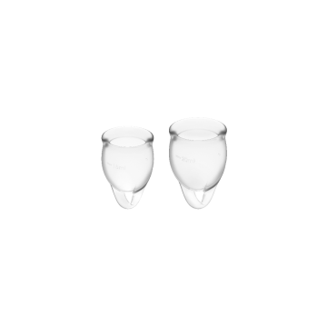 SATISFYER - COUPE MENSTRUELLE FEEL CONFIDENT TRANSPARENTE 15 + 20 ML…