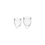 SATISFYER - FEEL CONFIDENT MENSTRUAL CUP CLEAR 15 + 20 ML - SATISFYER…