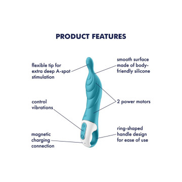 Satisfyer - Amazing 2 Vibrador Punto A Turquesa | Vybes.it