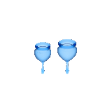 SATISFYER - FEEL GOOD MENSTRUAL CUP DARK BLUE 15 + 20 ML - SATISFYER…