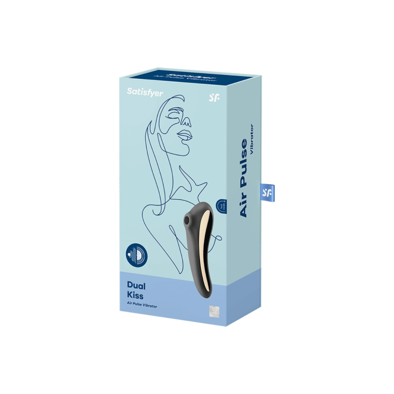 Satisfyer - Dual Kiss Estimulador Clitoris Negro | Vybes.it