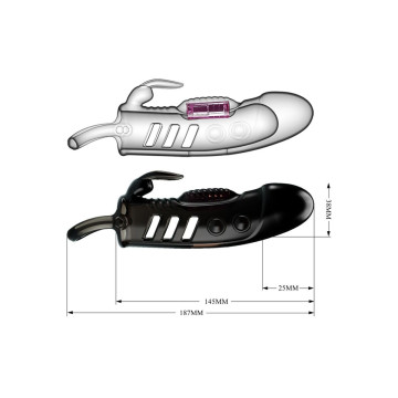 Pretty Love - Sloane Funda Pene Rabbit Negro | Vybes.it