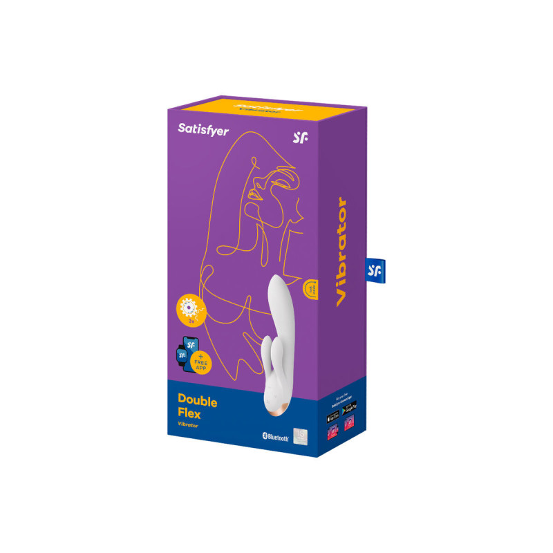 Satisfyer - Double Flex Vibrador App Blanco | Vybes.it