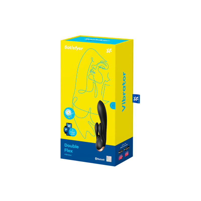 Satisfyer - Double Flex Vibrador App Negro | Vybes.it