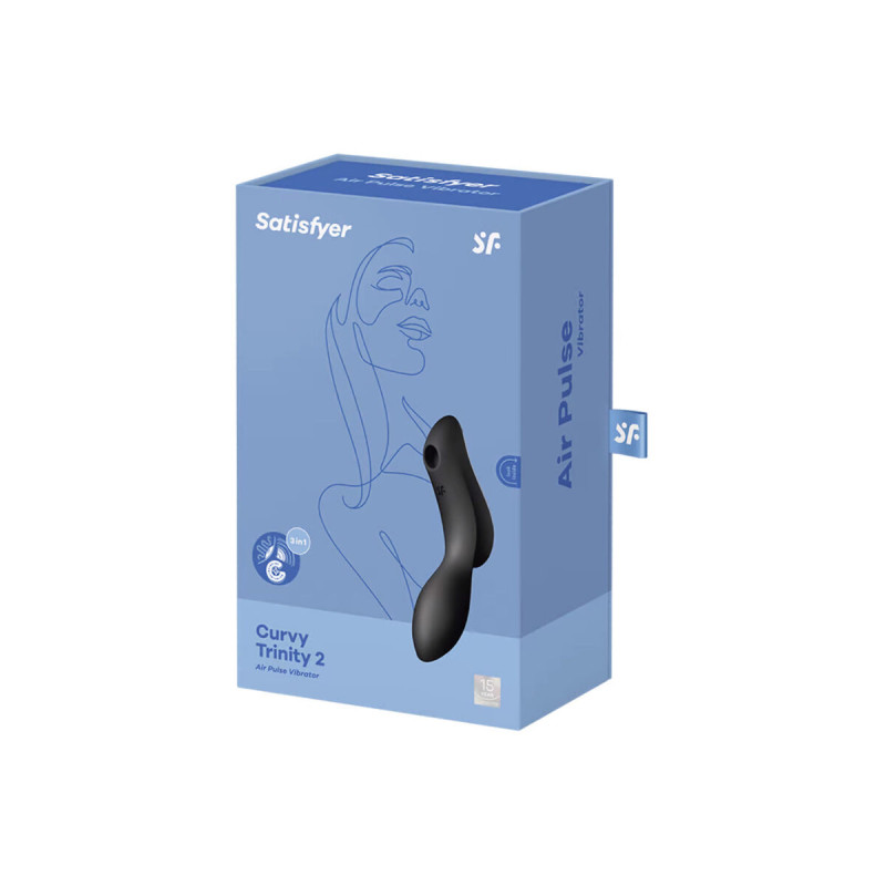 Satisfyer - Curvy Trinity 2 Estimulador Y Vibrador Negro | Vybes.it