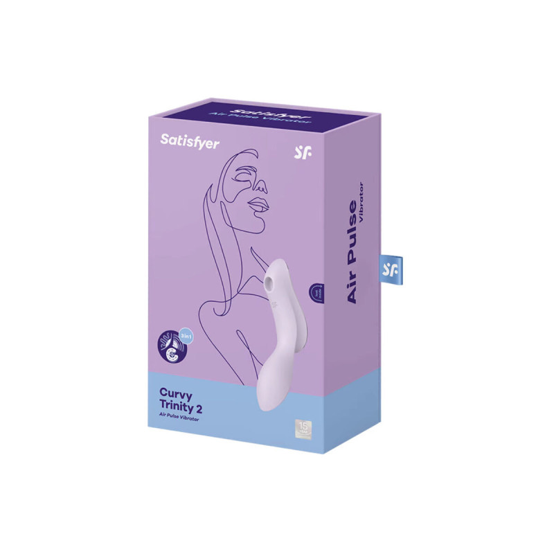 Satisfyer - Curvy Trinity 2 Estimulador Y Vibrador Morado | Vybes.it