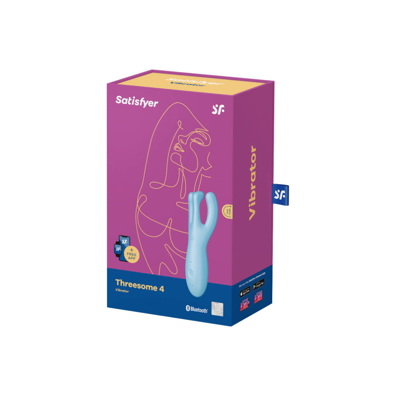 Satisfyer - Threesome 4 Vibrador App Azul | Vybes.it