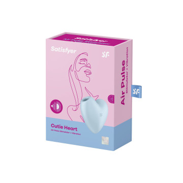 Satisfyer - Cutie Heart Estimulador Y Vibrador Azul | Vybes.it