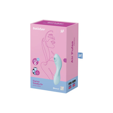 Satisfyer - Curvy Trinity 5 Estimulador Y Vibrador App Azul |