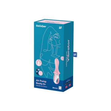 SATISFYER - AIR PUMP BOOTY 5+ VIBRADOR ANAL INFLABLE ROSA