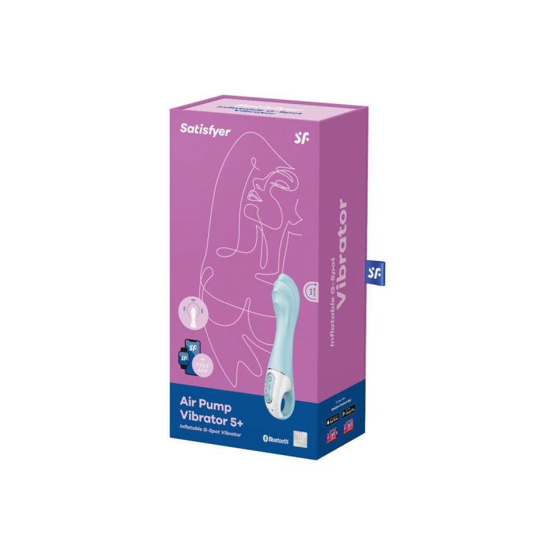 Satisfyer - Air Pump Vibrator 5+ Vibrador Punto G Inflable App Azul