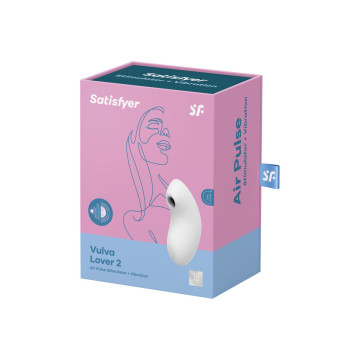 Satisfyer - Vulva Lover 2 Estimulador Y Vibrador Blanco | Vybes.it